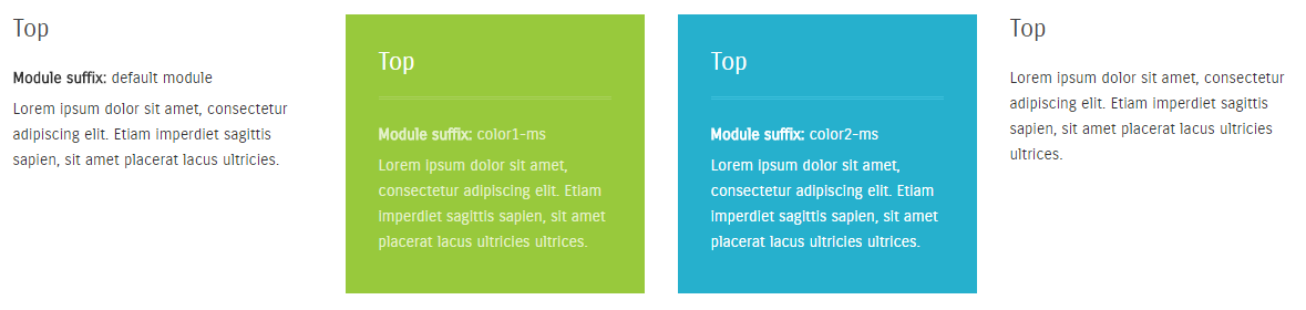 Module designs module-suffixes